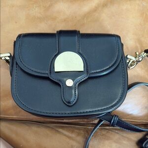 Black Leather Crossbody Bag